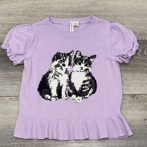 Janie and Jack Lilac Knit Crewneck